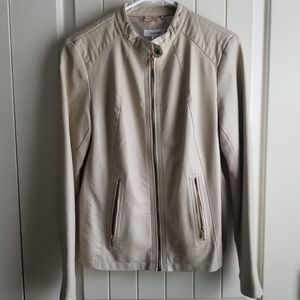 Calvin Klein vegan leather moto jacket, medium